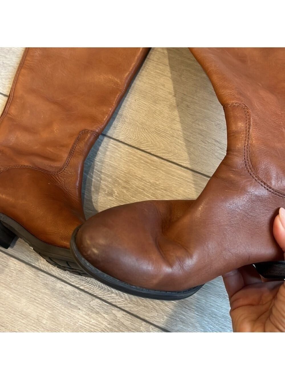 Sam Edelman penny wide soft camel leather riding boots size 5 - Picture 7 of 11